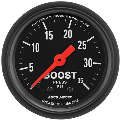 AutoMeter 2616 GAUGE, BOOST, 2 1/16", 35 PSI, MECÁNICO, SERIE Z Foto 1 de 4