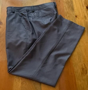 Puma Sport Lifestyle Men’s Gray Herringbone Golf Pants Size 34W - 30L Puma - Picture 1 of 10