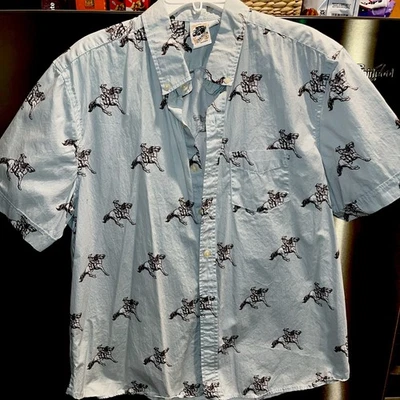 Kennington WESTERN COWBOY HORSE Shirt Men’s 2XL Short Sleeve Button Up cotton 2X - Image 1 of 4