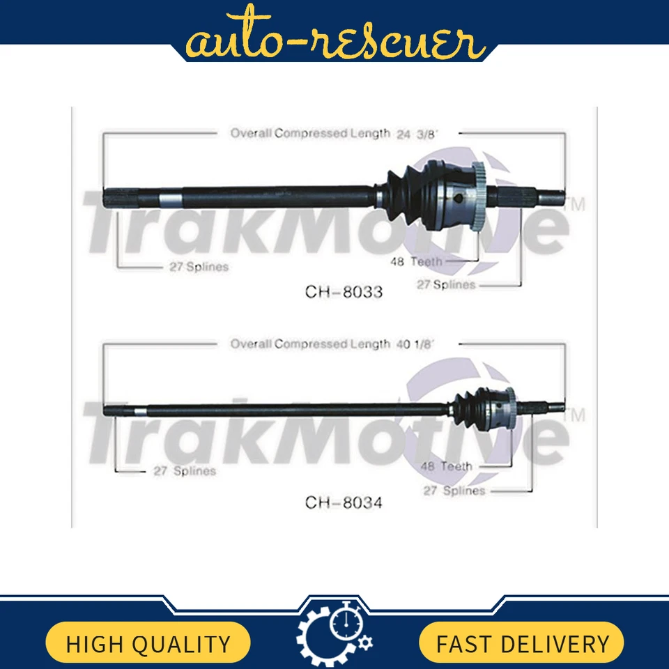 Juego de 2 ejes delanteros CV SurTrack para Jeep Grand Cherokee AWD/4x4 Selec-Tra Foto 1 de 3