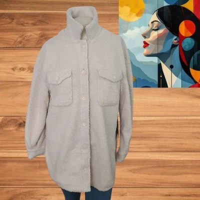 Abrigo Chaqueta Gatelle Mujer Beige Sherpa Forrado de Vellón Abotonada Talla M Foto 1 de 4