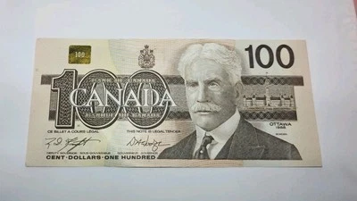 Billete de 100 dólares Canadá Knight/Dodge Bpn 1988 nítido no oculto BJU3470504 Foto 1 de 4