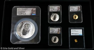 2019 Apollo 11 50th Anniv Coin & Kapton Foil Set NGC PR 70 UC | FDOI Duke Signed - Picture 1 of 11