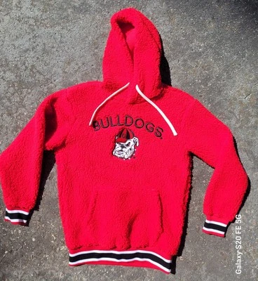 Georgia Bulldogs Small Hoodie Women G-III 4Her Carl Banks Red UGA Sherpa  - Image 1 of 4