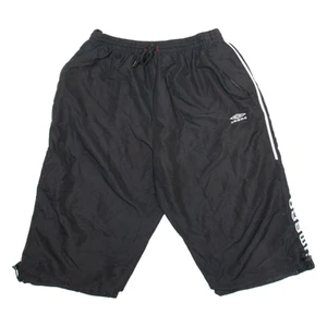 UMBRO Mens Sports Shorts Black Relaxed XL W30 - Picture 1 of 6