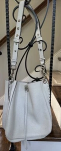 Rebecca Minkoff Cream Leather Shoulder Bag Darren Shoulder EUC - Picture 1 of 2