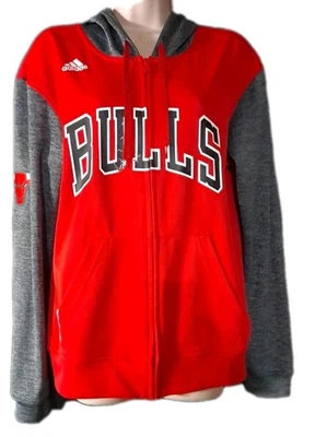Chicago BULLS Sudadera Pequeña Roja Cremallera Sudadera con Capucha NBA Climalit Baloncesto Adidas Foto 1 de 4