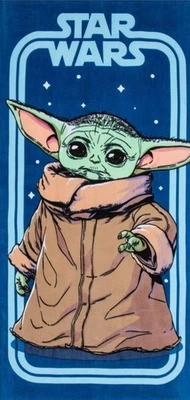Toalla de playa de algodón Star Wars Mandalorian The Child Baby Yoda, 28 x 58 pulgadas Foto 1 de 2