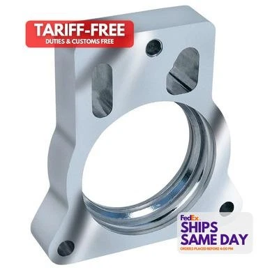 Trans-Dapt 2565, One Natural Aluminum Fits 96-00 Gm P/U 5.0 5.7L Throttle Body S - Image 1 of 4