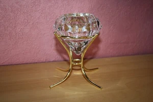 PartyLite * Kerzenhalter CRYSTAL goldfarben (Ständer und aufgesetzter Christal) - Bild 1 von 3