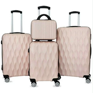 4pcs Set Suitcase Hard Shell Travel Trolley 4 Wheels Hand Luggage 12/20/24/28" - Picture 1 of 12
