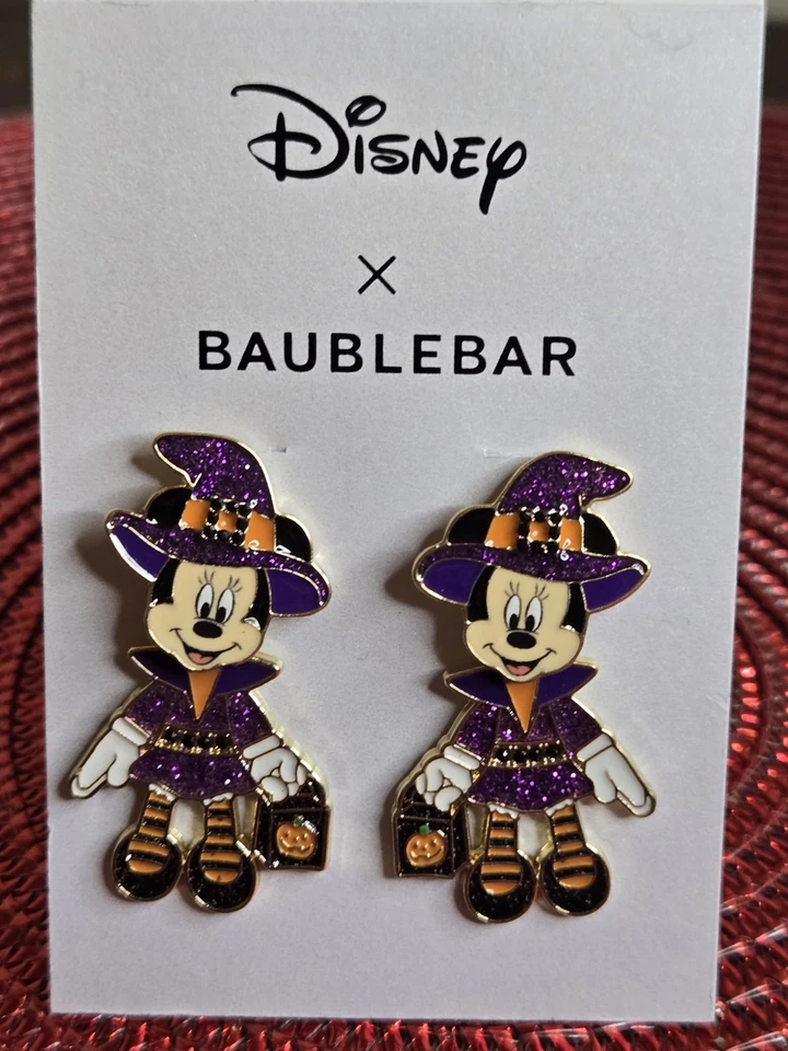 PENDIENTES COLGANTES DISNEY X BAUBLEBAR MINNIE MOUSE HALLOWEEN BRUJA 2" Foto 1 de 4