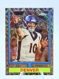 2024 Topps Chrome - 1974 Topps Football Bo Nix #74TF-4 Lazer Refractor (RC) - Bild 1 von 2