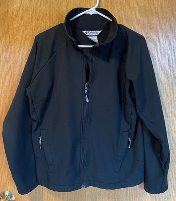Chaqueta impermeable Columbia Soft Shell para mujer talla XL negra forrada de lana ajustada Foto 1 de 4