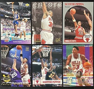 6 Karten Basketball Lot Scottie Pippen Chicago Bulls Zugabe, Hoops, Stadium Club - Bild 1 von 6