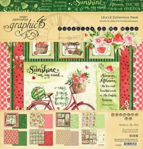 GRAPHIC 45 - SUNSHINE ON MY MIND - COLLECTIONS EDITION - 12" X 12" - 16 SHEETS - Bild 1 von 9