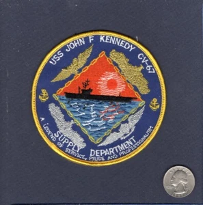 CV-67 USS JOHN KENNEDY SUPPLY DEPT US Navy Ship Squadron Cruise Jacket Patch - Picture 1 of 1