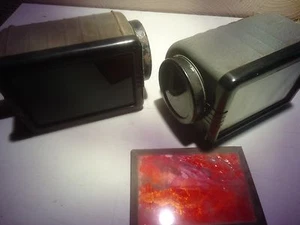 Brownie, dark room  pair of filtered low watts lamps by Kodak, vintage_______M-4 - Picture 1 of 5
