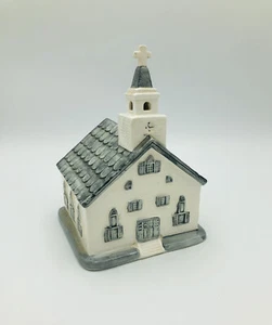 Windup Musical Roman Inc. Capilla Banco Cerámica Hecho en Japón Banco de Monedas Otagiri - Imagen 1 de 8