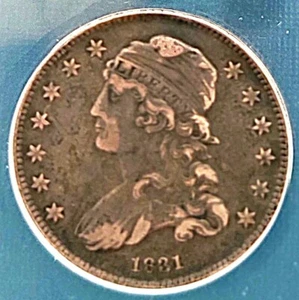 1831 25 C , ANACS VF30, nice silver coin #1911, #61-5 - Picture 1 of 4