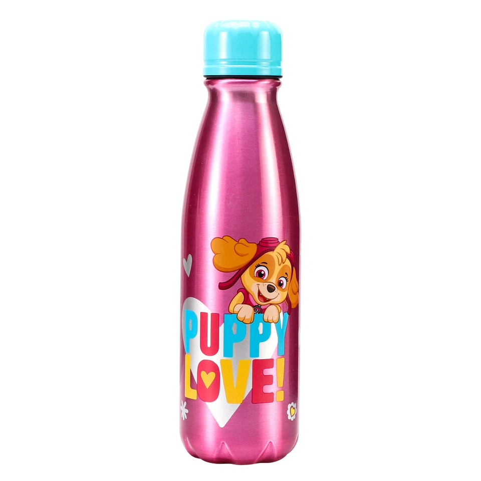 Paw Patrol Girl 600ml Aluminium Water Bottle for Kids Back to School Drinks - Image 1 of 4