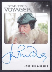 STAR TREK VOYAGER HEROES & VILLAINS AUTO JOHN RHYS-DAVIES AS LEONARDO da VINCI