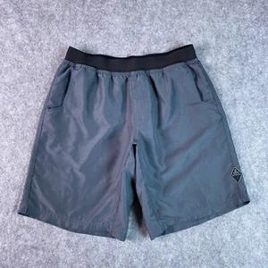 Prana Shorts Mens Medium Gray Black Mojo Pull On Yoga - Picture 1 of 11
