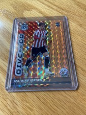 2021-22 Mosaic Orange Prizm Give & Go MATHIAS JENSEN ROOKIE Soccer Card 8