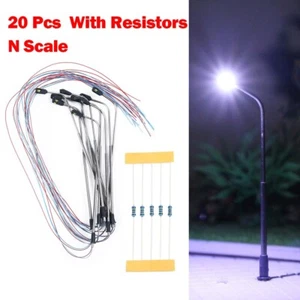 Modelo Luz Escala N Lámpara Resistencia Ferroviaria Luz de Calle Luz Blanca - Imagen 1 de 3
