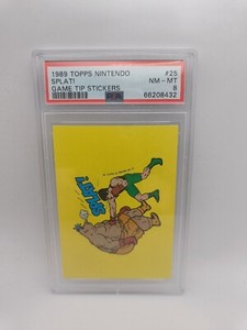 1989 Topps Nintendo Game Tip Stickers 25 Splat! Punch Out!! Gem Mint PSA 8