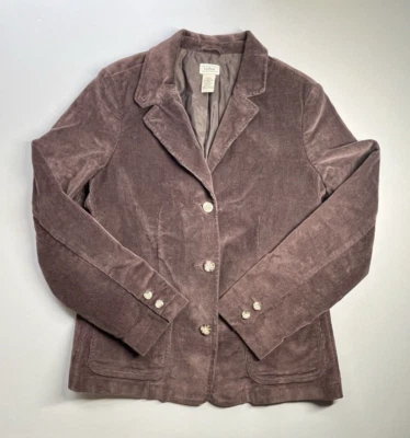 Chaqueta Blazer LL Bean Mujer 14R Marrón Pana Elastizada Montar Ecuestre Foto 1 de 4
