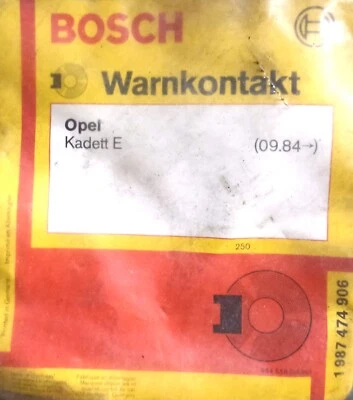 1x Bosch Warning Contact, desgaste da pastilha de freio 1987474906 para Opel Kadett E - Imagem 1 de 2