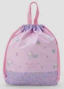 Hello Kitty Drawstring Travel Bag Sanrio Original Made In Japan 2023 NWT