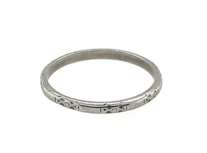 Art Deco Anniversary Band Original 1930's Platinum Antique Eternity Band - Picture 1 of 6