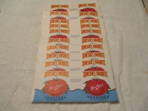 Vintage Unused Label Lot: "Dawson's Favorite" Tomatoes-Berkeley Springs, WV - Picture 1 of 3