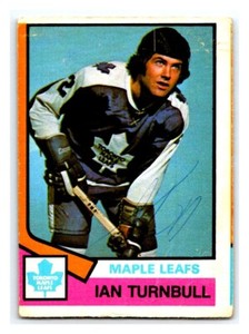 1974-75 O-PEE-CHEE IAN TURNBULL VINTAGE NHL ROOKIE RC HOCKEY CARD # 289 Rare BV