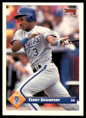 1993 Donruss Baseball Card Terry Shumpert Kansas City Royals #601 - Image 1 of 2