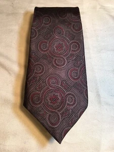 Pierre Cardin Gray Mauve Geometric Silk Tie - Picture 1 of 5