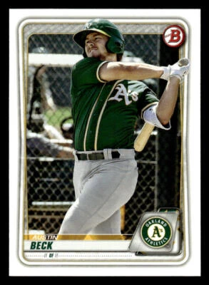 2020 Bowman #BP-16 Austin Beck Prospects Card Oakland Athletics - Image 1 of 2