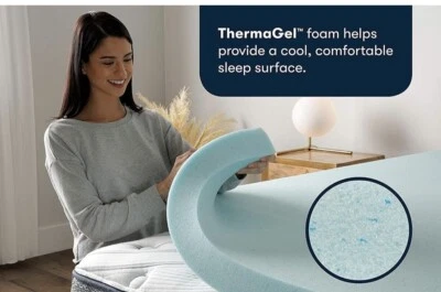 Serta Twin XL ThermaGel Enfriamiento, Revestimiento de Espuma con Memoria Alivio de Presión, 3 Pulgadas Gm Foto 1 de 4