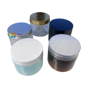 150g/150ml PET Plastic Cosmetic Jar with Lid (100 units) (D71mm x H60mm) - Picture 1 of 18