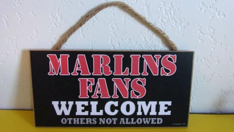 NEW - MLB Miami Florida Marlins Plaque / Sign, 5" x 10" - Made in the USA Cover