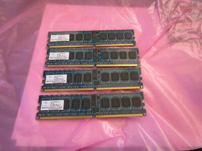 4GB (4x 1GB) Nanya DDR2 400MHz PC2-3200R Server Memory RAM  NT1GT72U4PA0BV-5A - Image 1 of 4