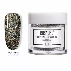 Rosalind Nails Dipping Powder - Gradient Effect - Durable - *BLACK GLITTER* - Picture 1 of 1