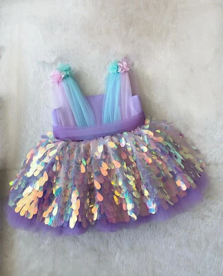 Sirena, disfraz de sirena, vestido de ariel, vestido de bebé niña, vestido de ocasión especial Foto 1 de 2