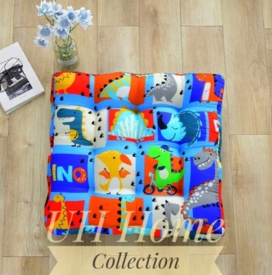 Cojín de piso cuadrado impreso digitalmente relleno de fibra de bola (diferentes colores) Foto 1 de 2