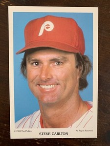 1983 Phillies Tastykake #4 Steve Carlton - Philadelphia Phillies RARE & VINTAGE