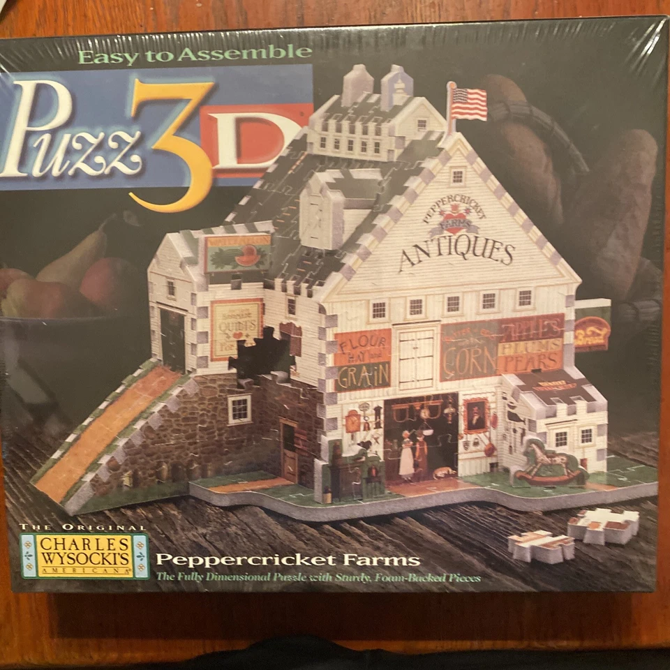 Charles Wysocki Americana Puzz 3d Peppercricket Farms Puzzle 1997