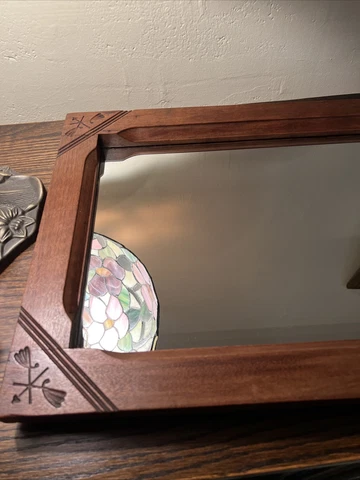 Antique Walnut Mirror,15.5 By 23.5”, Good Shape Cover