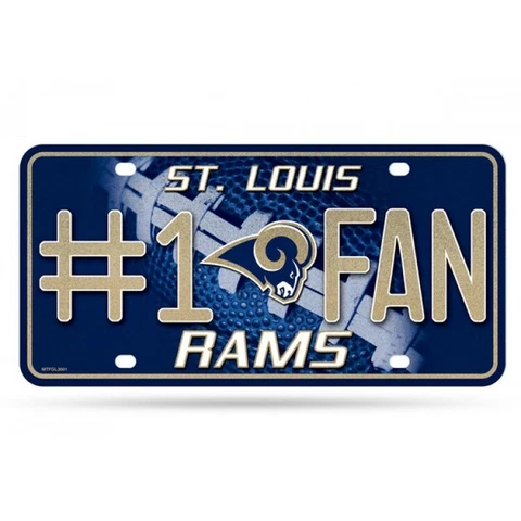 St. Louis Rams #1 Fan NFL License Plate [Los Angeles Rams] Cover